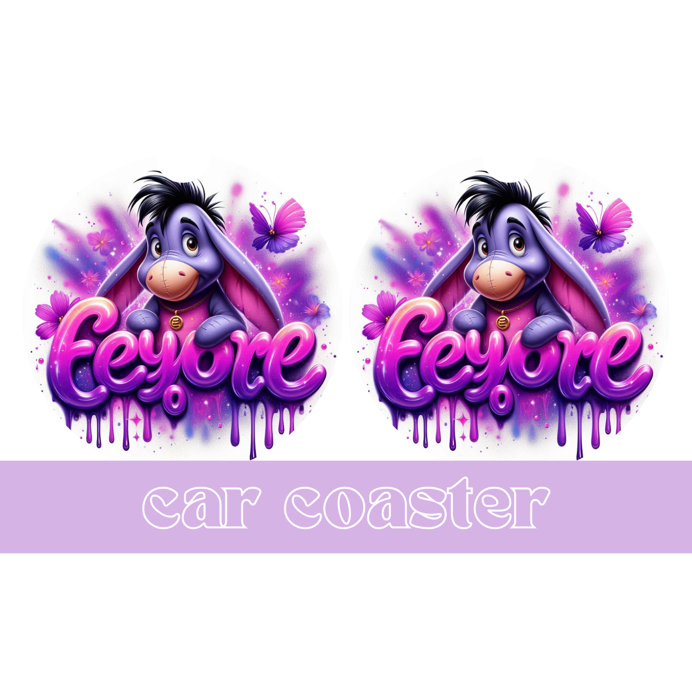 Purple Donkey - Car Coaster