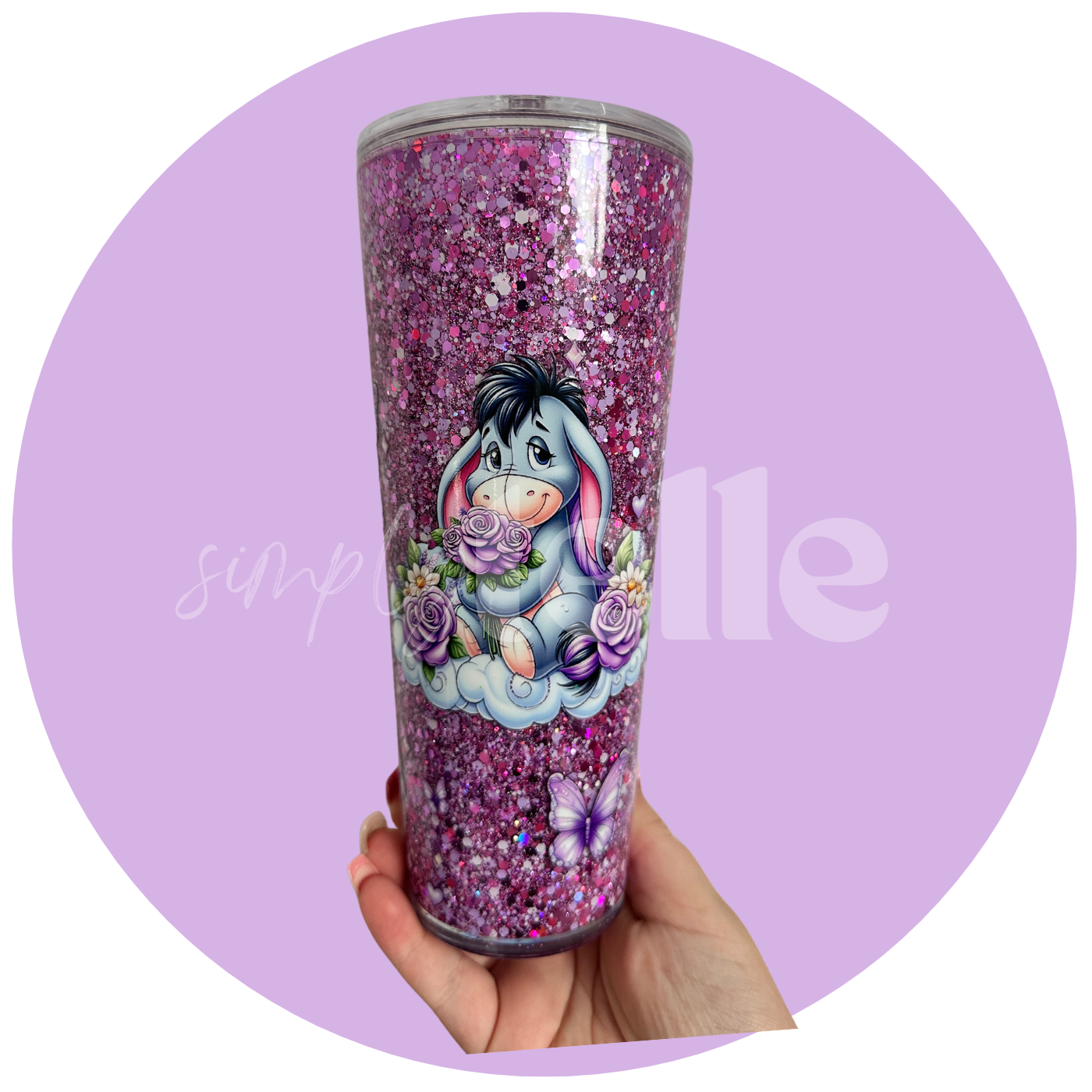 Cutesy Purple Donkey - 24oz Acrylic Tumbler