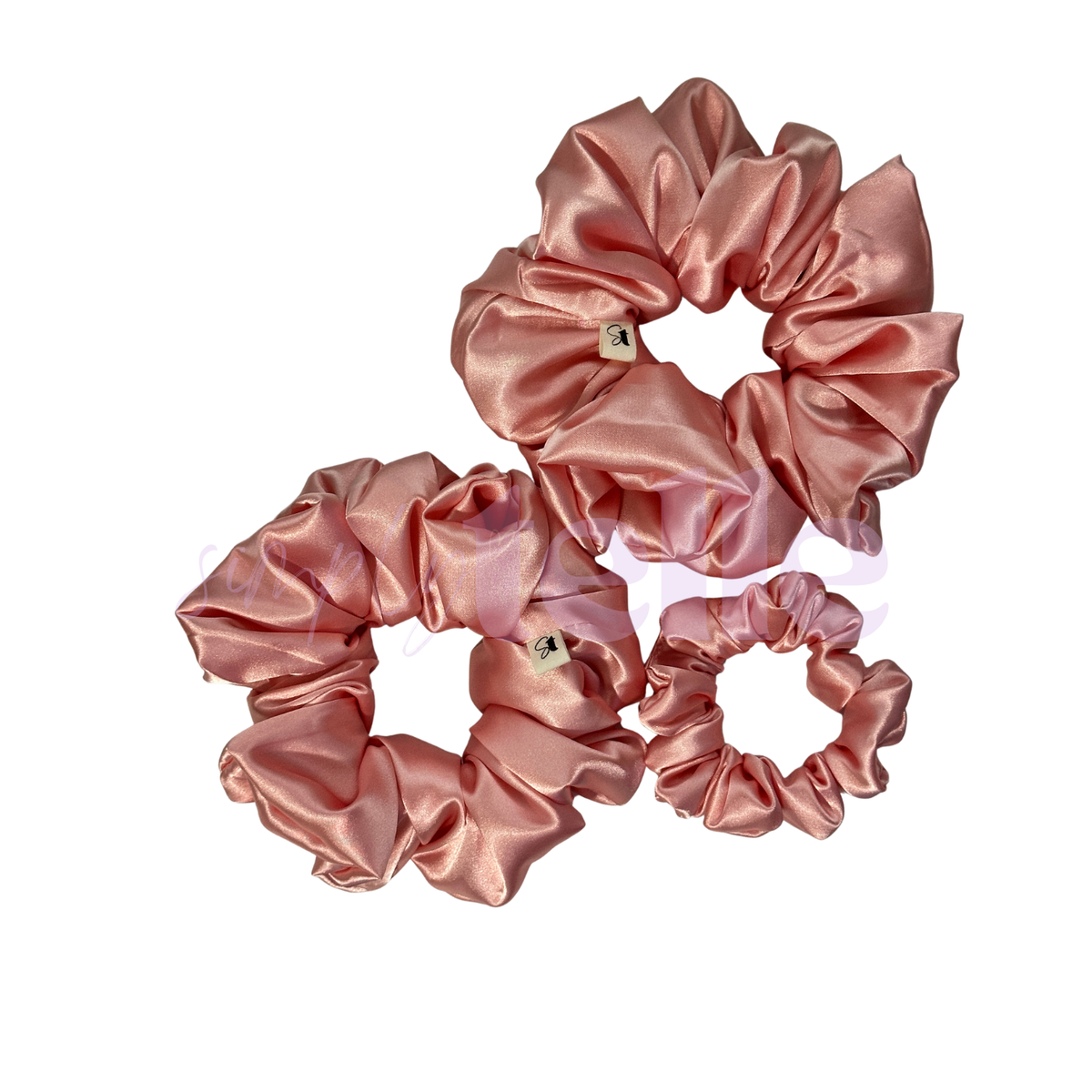 Peach Blush Deluxe Satin - Scrunchie