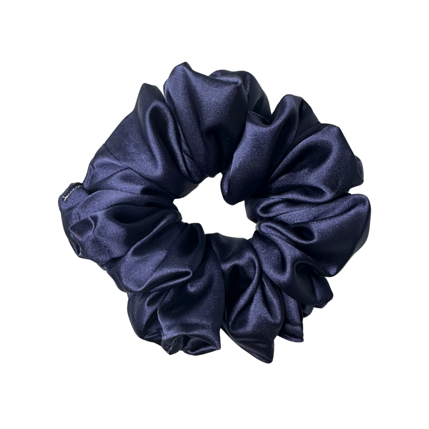 Navy Deluxe Satin - Regular Scrunchie