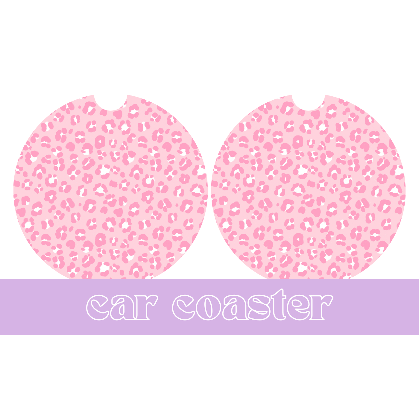 Pink Leopard - Car Coaster