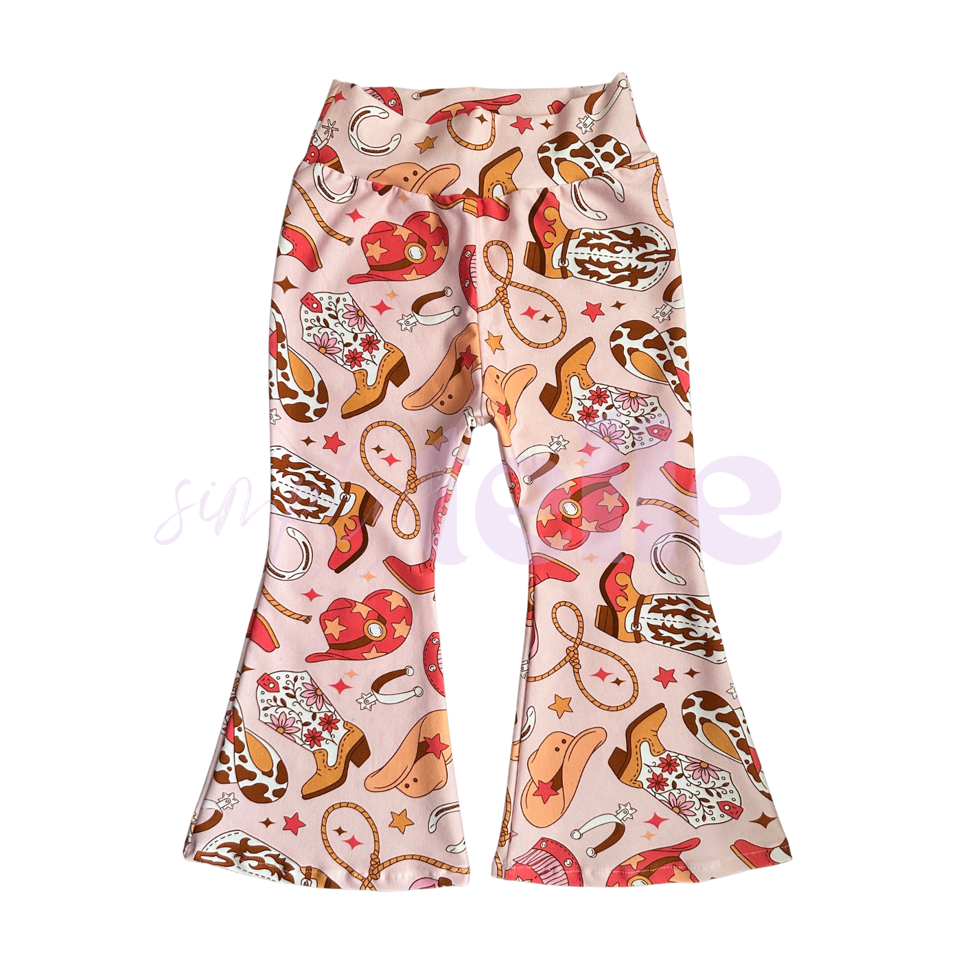Pink Boots - Kids Flare Pants