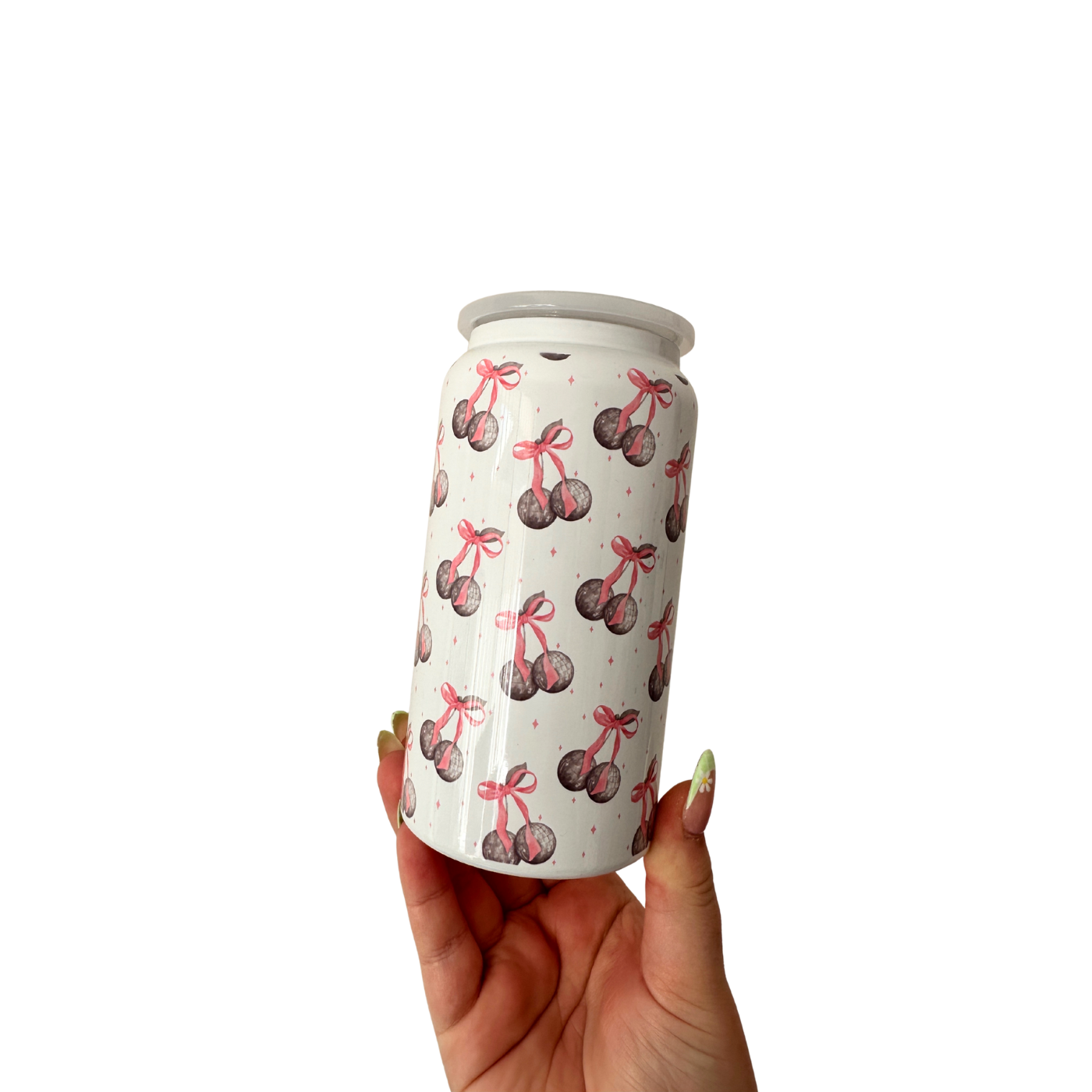 Disco Cherry | 16oz Stainless Steel Tumbler Sublimated
