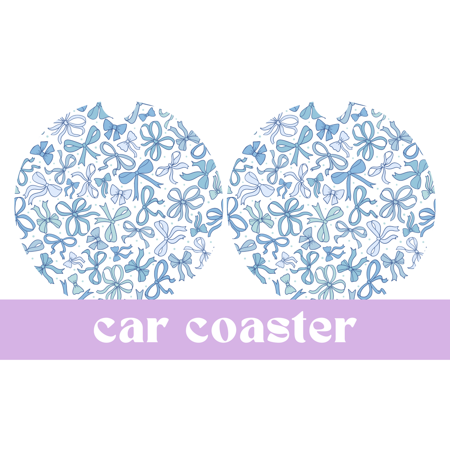 Blue Bows | Car Coasters