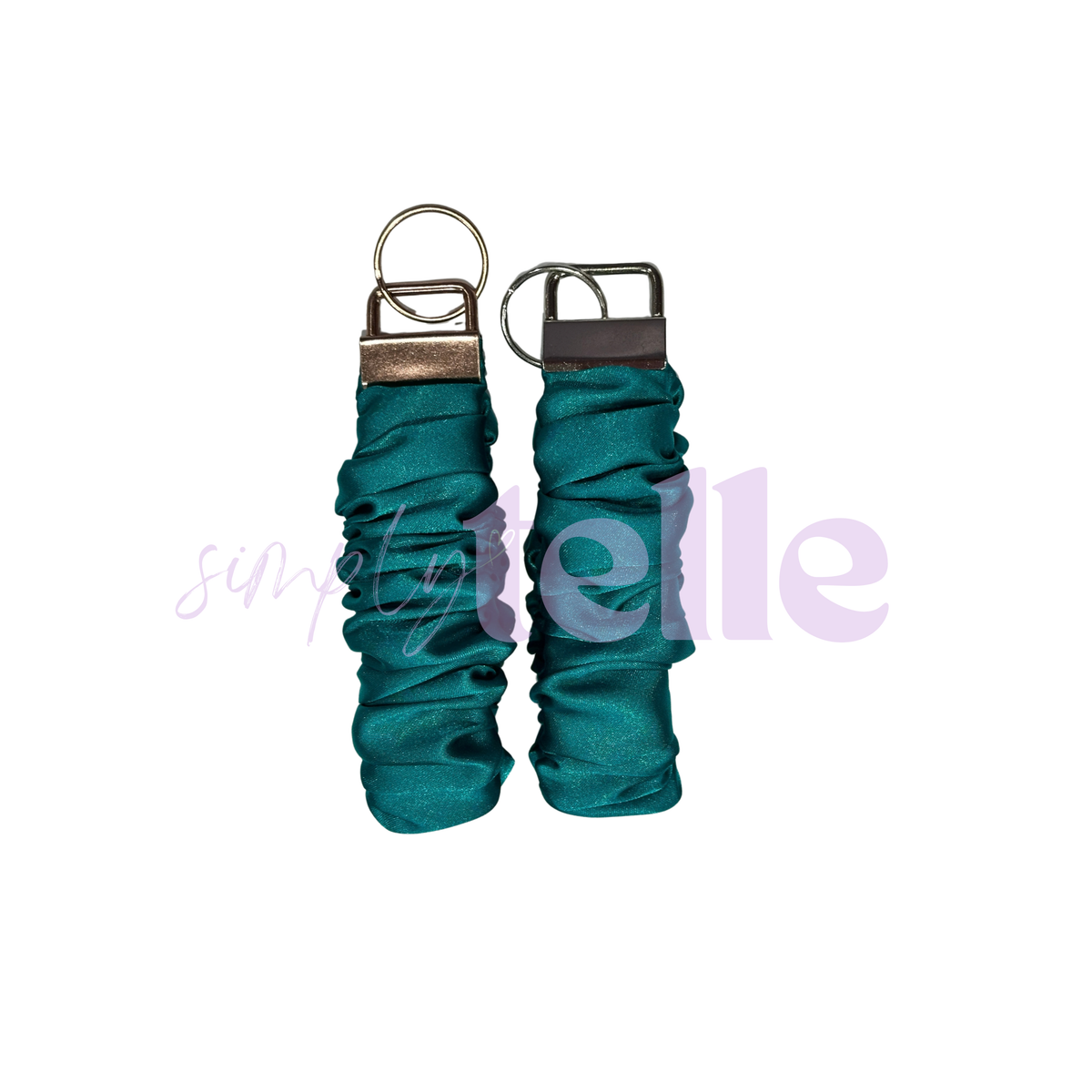 Peacock Satin - Scrunch Wristlet