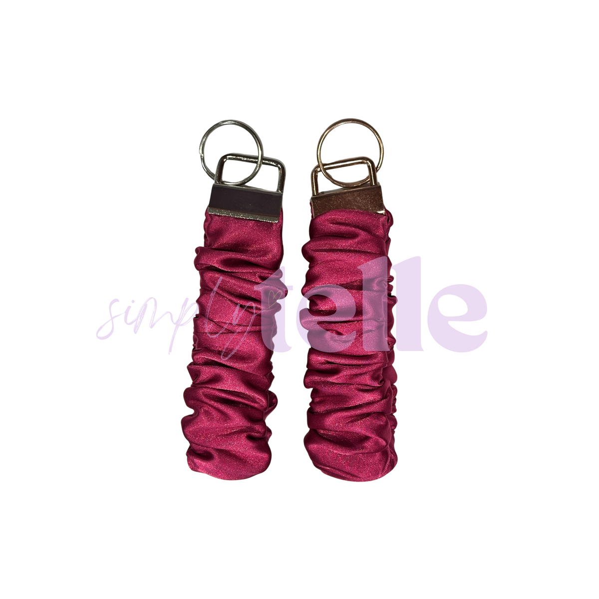 Raspberry Deluxe Satin - Scrunch Wristlet