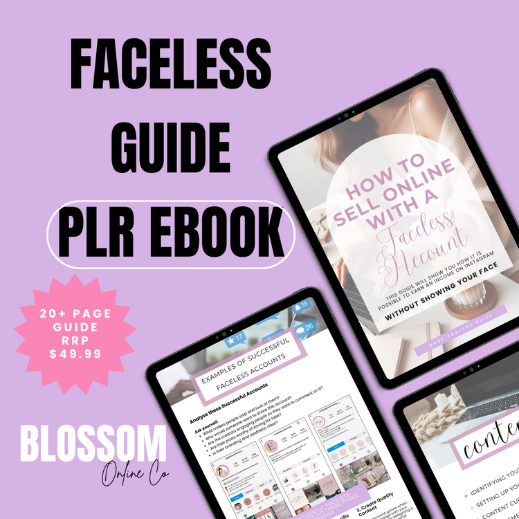 How to Sell Online With A Faceless Account E-book