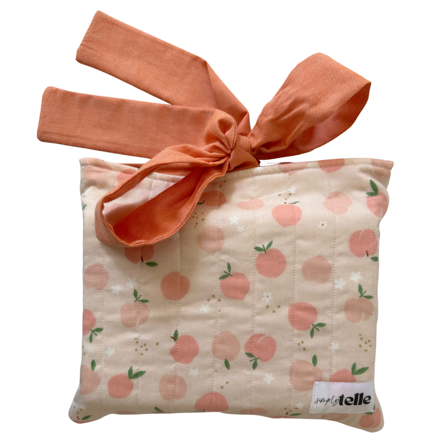 Just Peachy | Small Book Sleeve w/Bow Tie