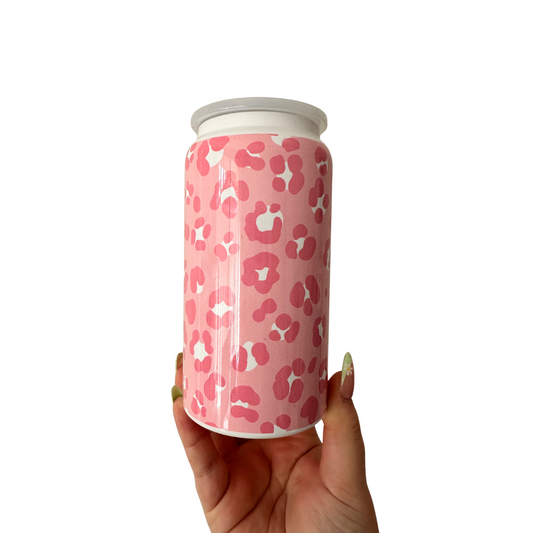 Pink Leopard - 16oz Stainless Steel Tumbler Sublimated