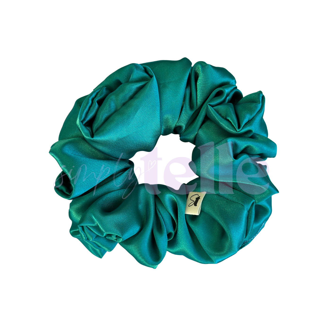 Peacock Satin - Scrunchie
