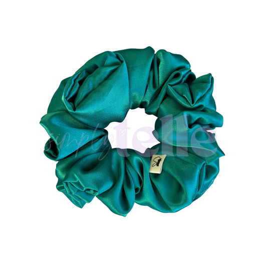 Peacock Satin - Scrunchie