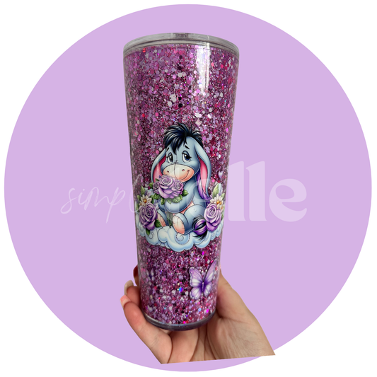 Cutesy Purple Donkey - 24oz Acrylic Tumbler
