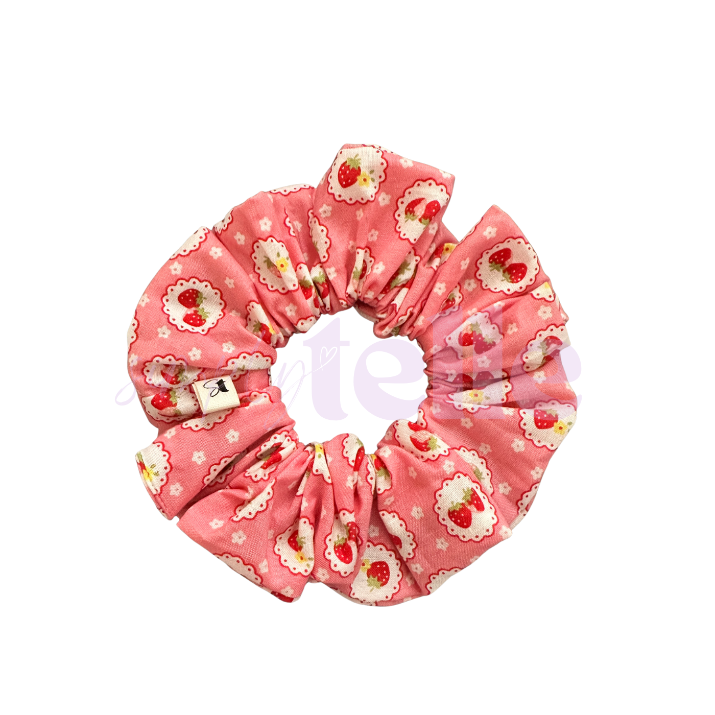 Pink Cherry Bomb - Scrunchie