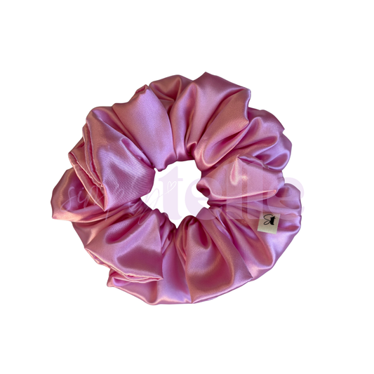 Baby Pink Satin - Scrunchie