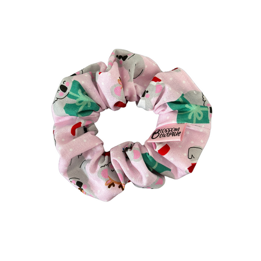 Pink Koala Xmas - Mini Scrunchie
