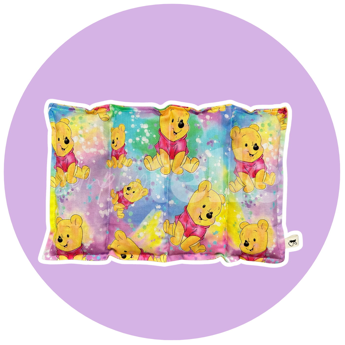 Rainbow Yellow Bear - Heatpack - Large 4 Pocket