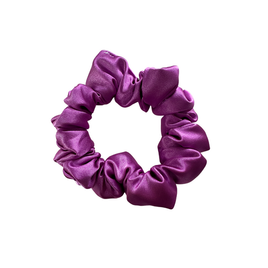 Magenta Satin - Mini Scrunchie