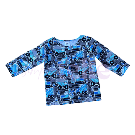 Boys Trucks Long Sleeve - Size 12m-18m - Kids Top