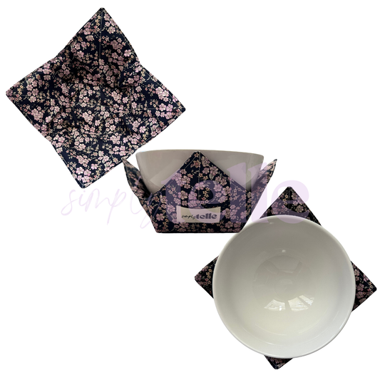 Navy Floral - Cozy Bowl