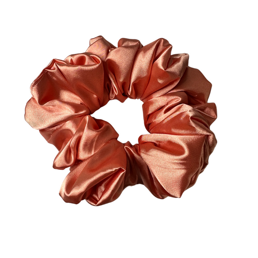 Peach Deluxe Satin - Scrunchie