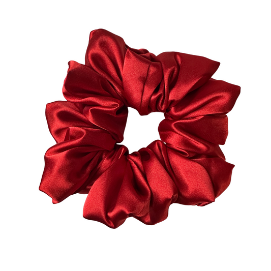 Ruby Red Deluxe Satin - Scrunchie