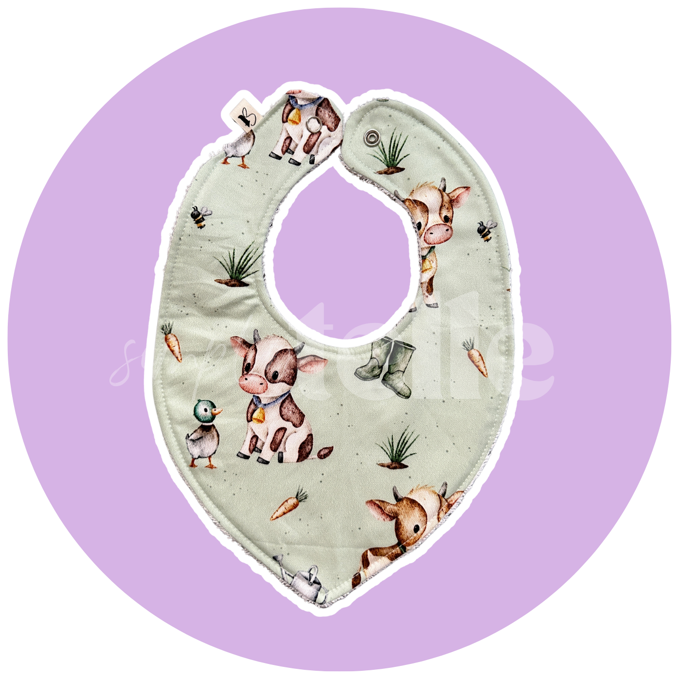 Sage Cows - Bib