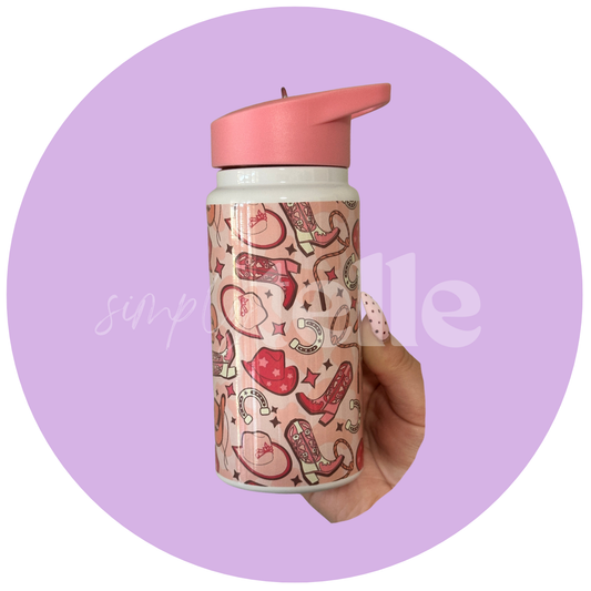 Pink Boots and Hat - Kids Sublimation Tumbler 14oz