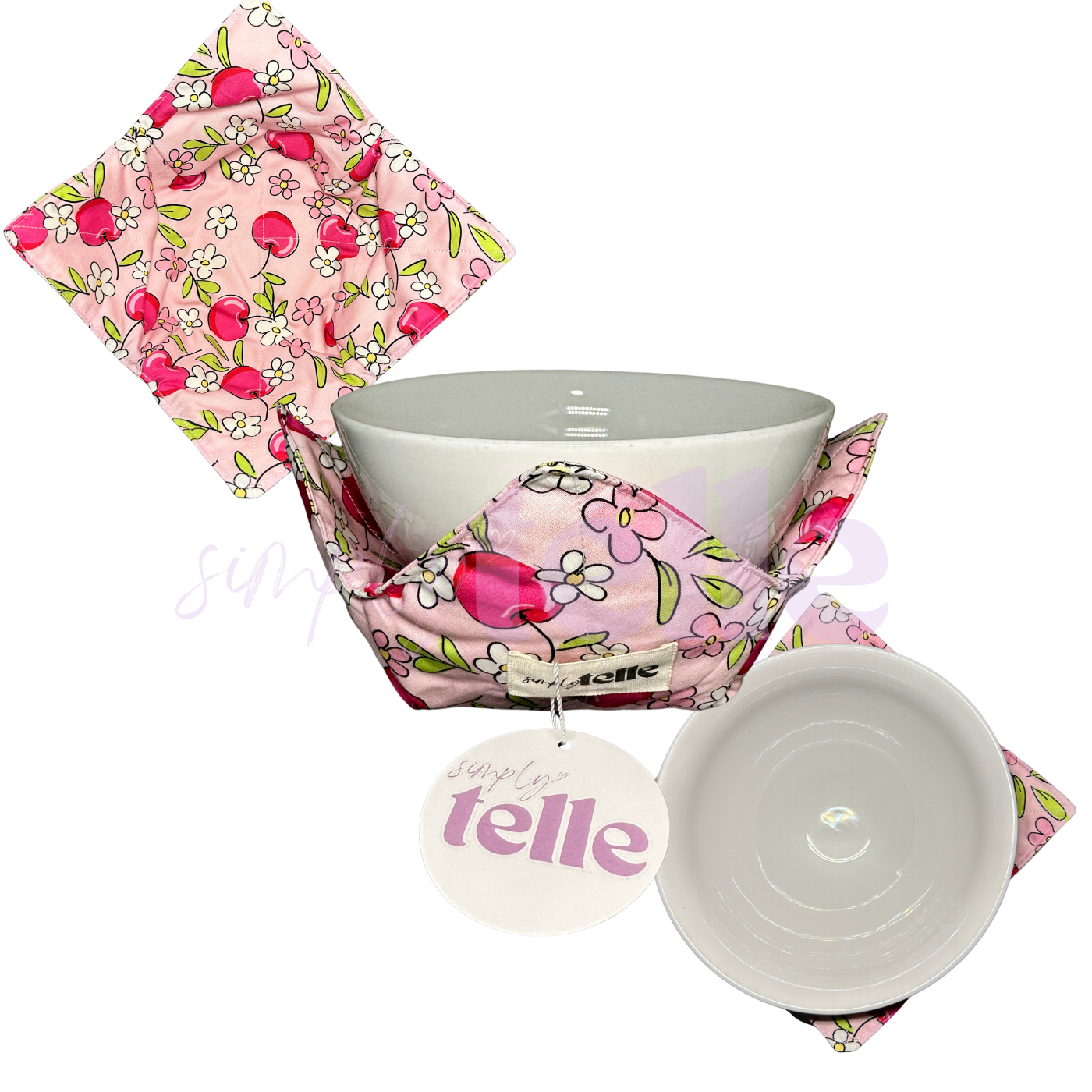 Pink Cherries Flower - Cozy Bowl