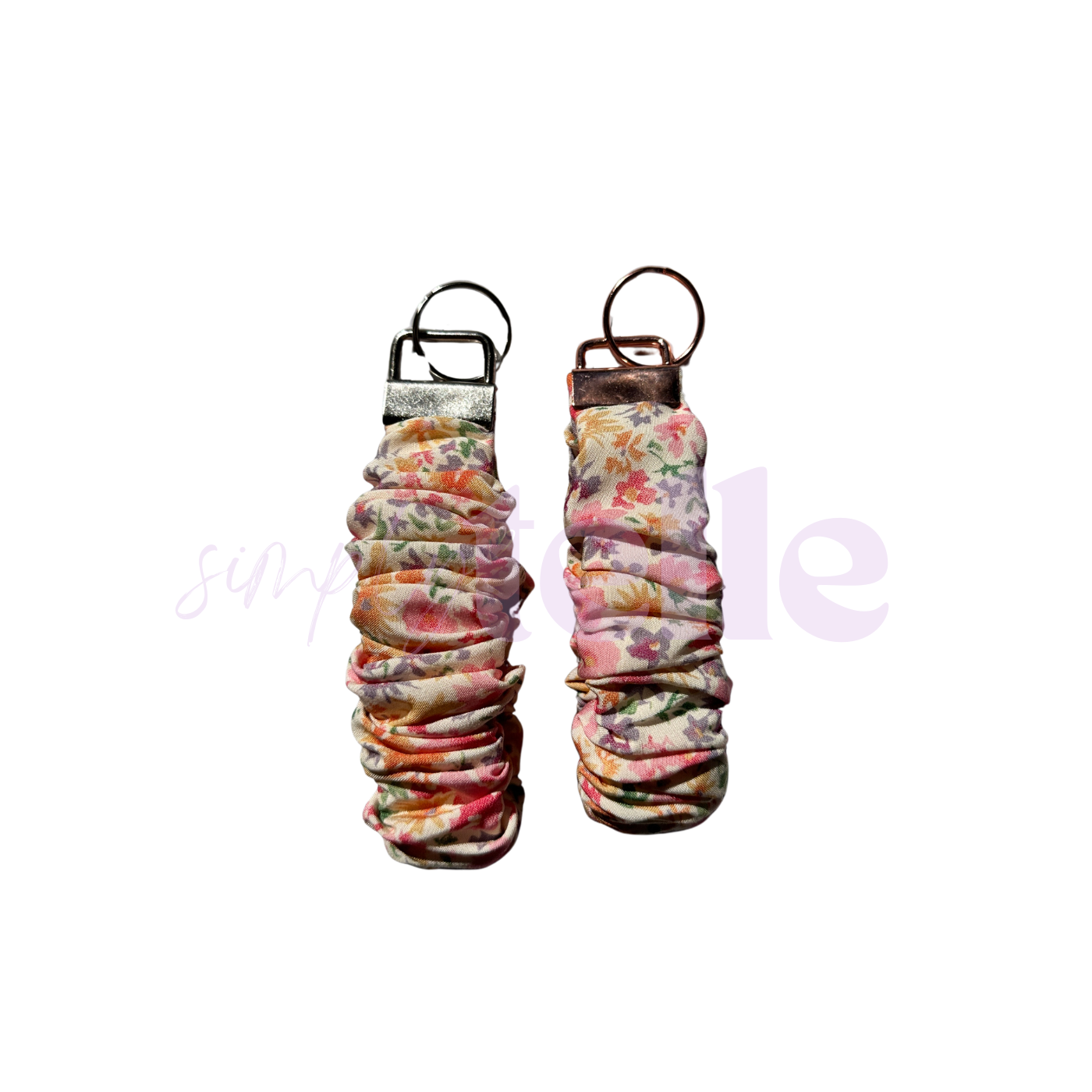 Watercolour Floral - Scrunch Wristlet