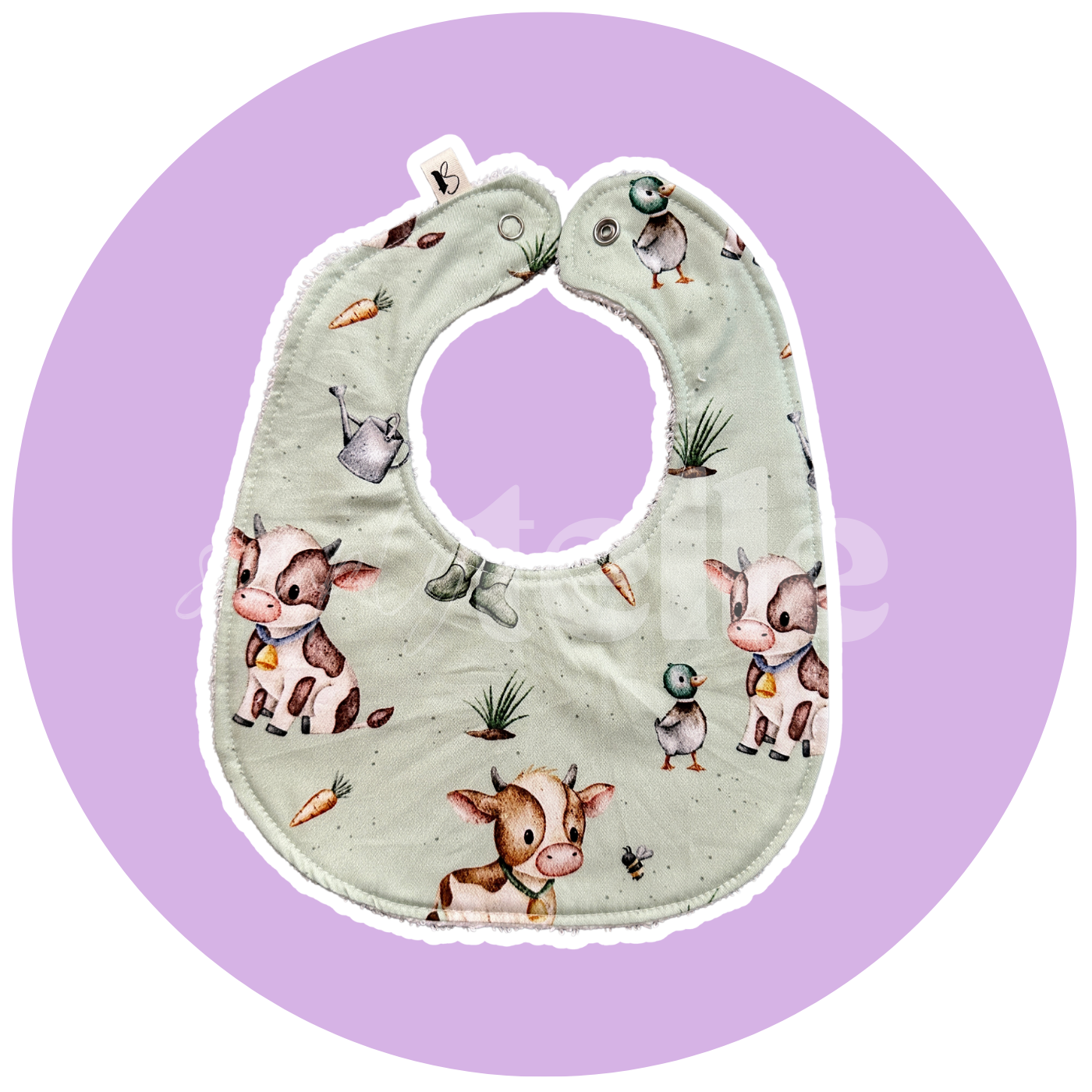 Sage Cows - Bib