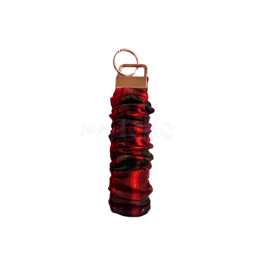Red Tartan Xmas - Scrunch Wristlet