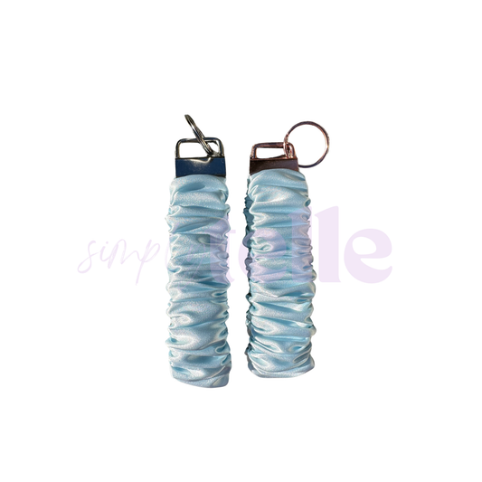 Mist Blue Deluxe Satin - Scrunch Wristlet