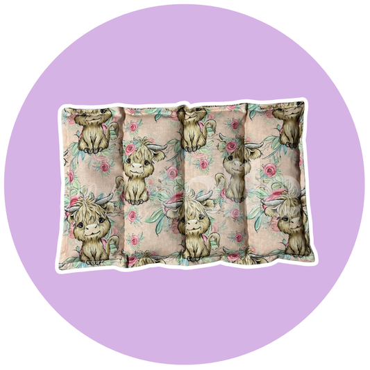 Brown Highland Cow - Heatpack - Large 4 Pocket