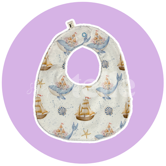 Whales and Boats - Bib 6m to 24m