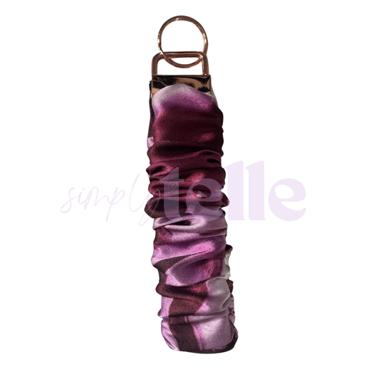 Marble Purple Haze Satin - Scrunch Wristlet