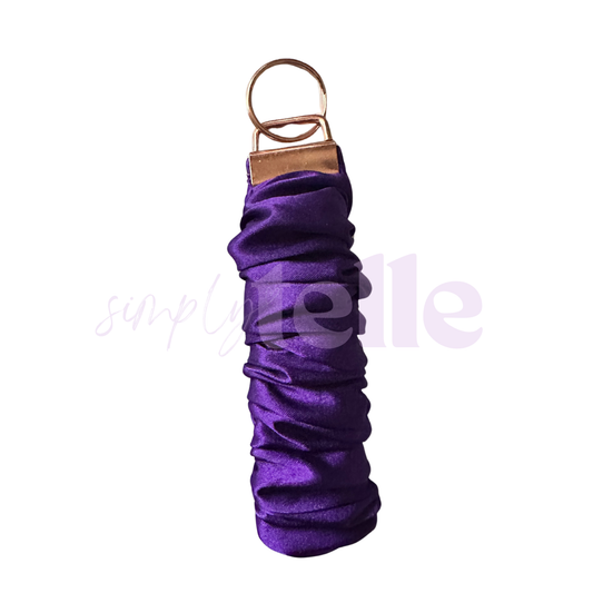 Purple Satin - Scrunch Wristlet