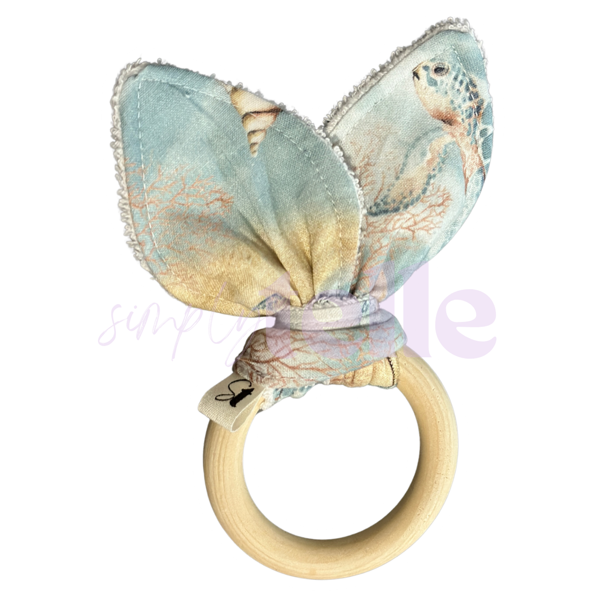Beach Turtles - Bunny Ears Teething Ring