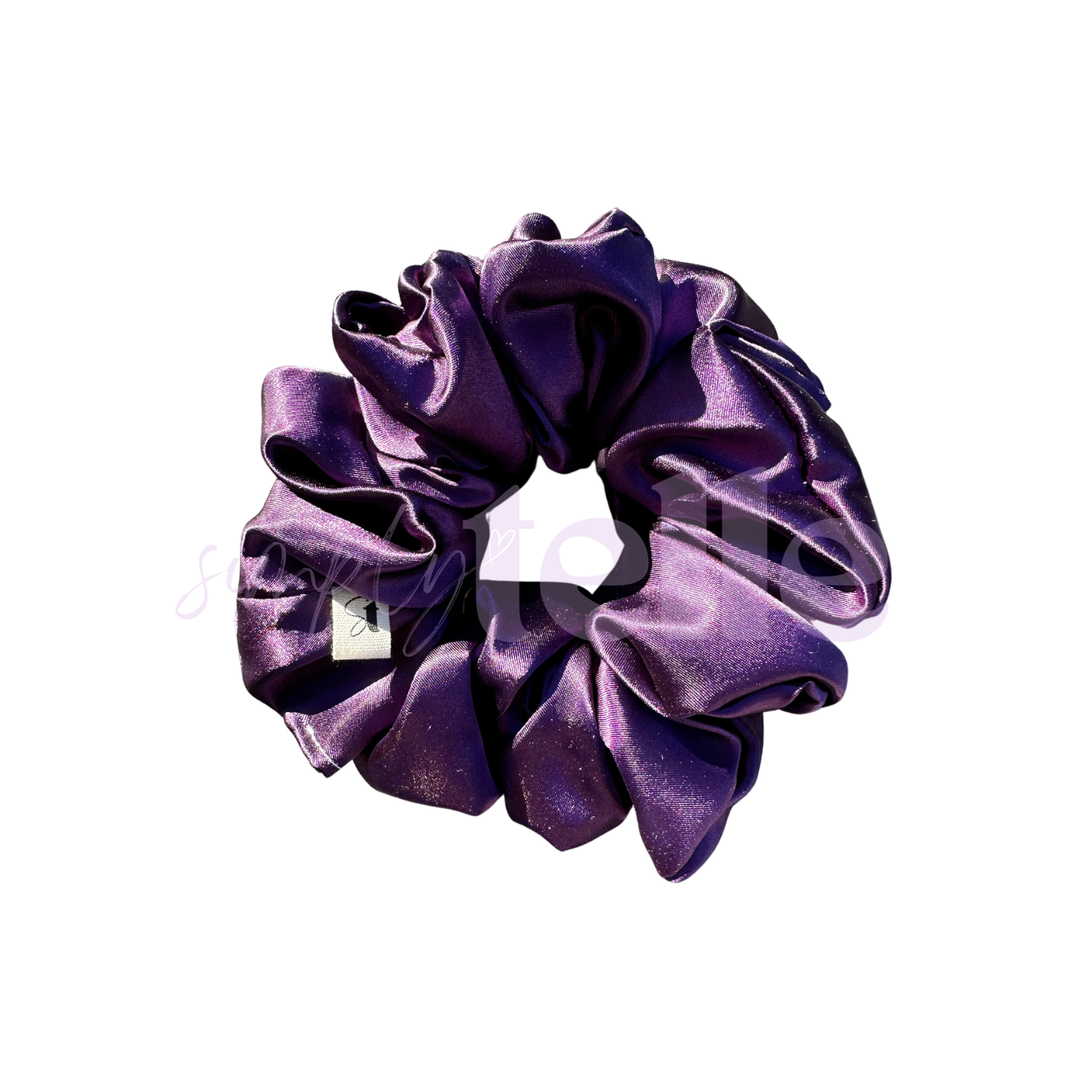 Moonlit Mulberry Purple Satin - Scrunchie