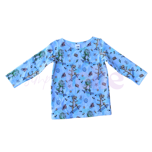 Boys Dino Skate Long Sleeve - Size 3-4 - Kids
