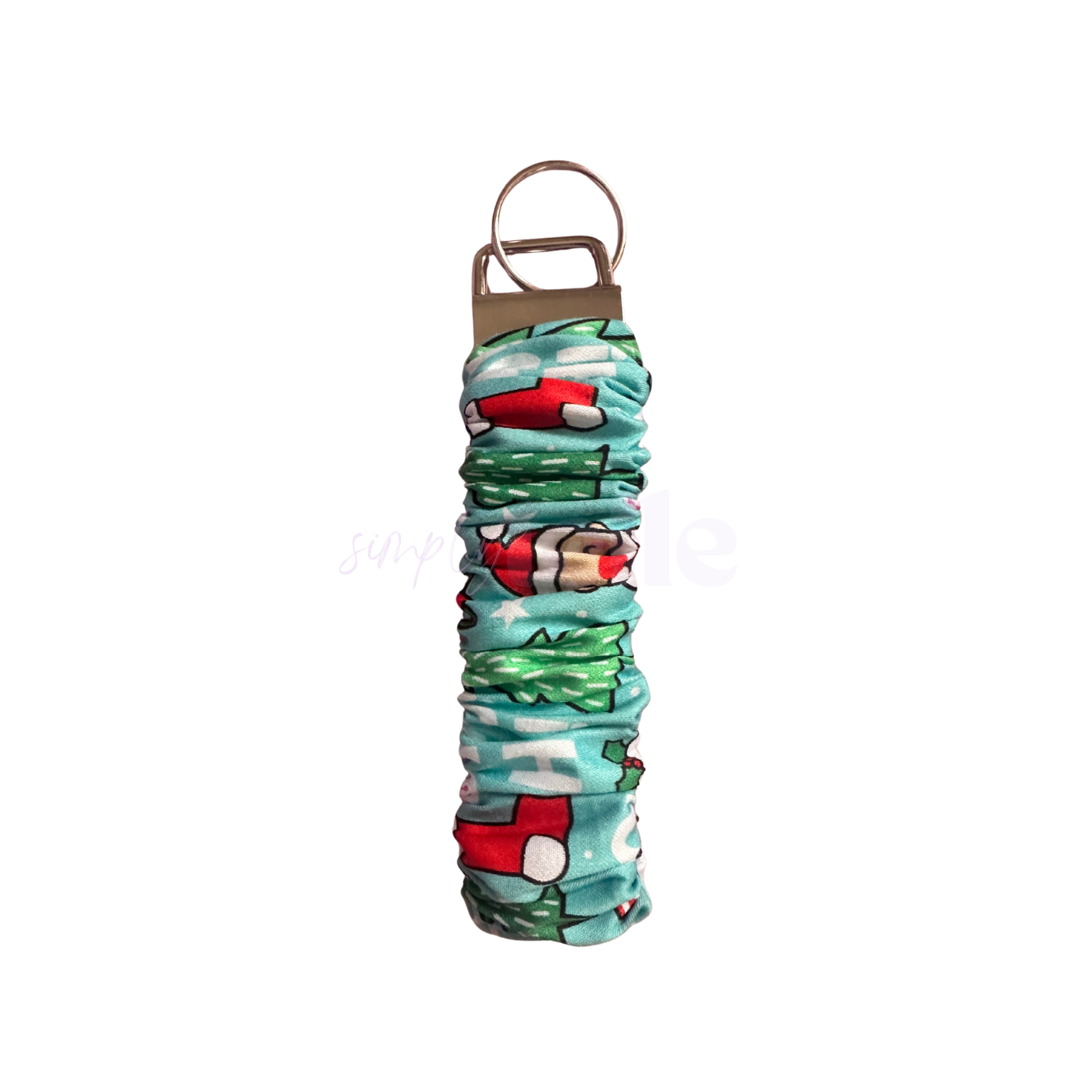 Blue HoHo Xmas - Scrunch Wristlet