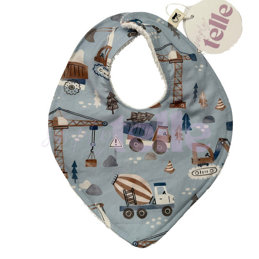 Blue Construction Trucks - Bib