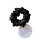 Black Deluxe Satin - Mini Scrunchie