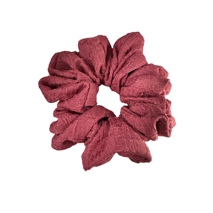 Plum Cherry Textured - Regular Scrunchie