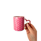 Luxy Dupe Flower Girl | Pink Heart Handle Mug