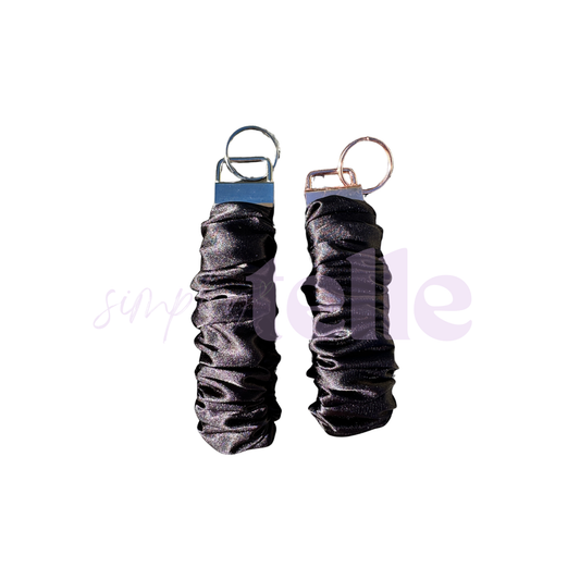 Black Satin - Scrunch Wristlet