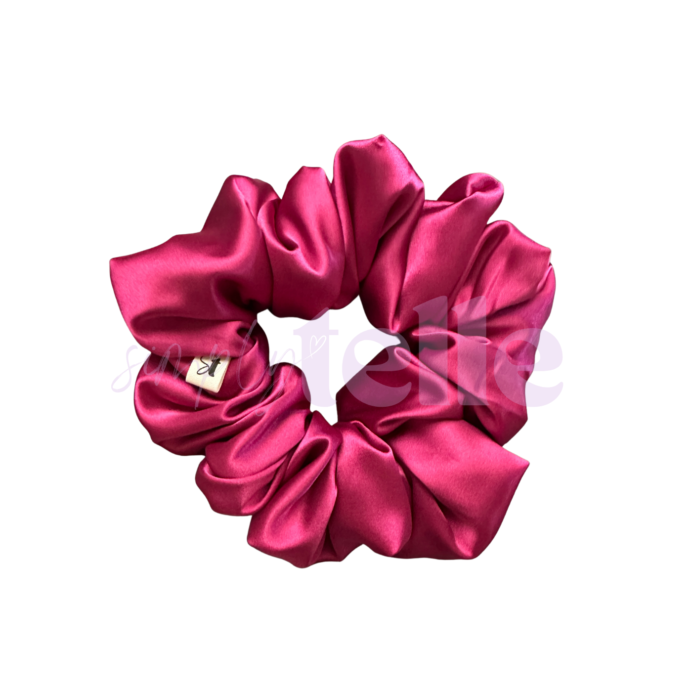 Raspberry Deluxe Satin - Scrunchie