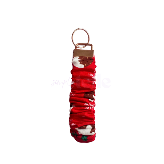 Red Pudding Xmas - Scrunch Wristlet