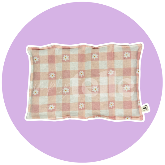 Pink Flower Gingham Flannel - Heatpack