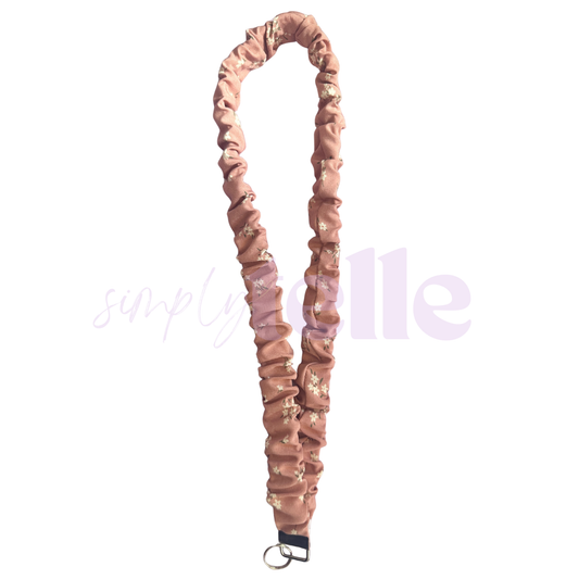 Daisy Peach Nude - Scrunch Lanyard