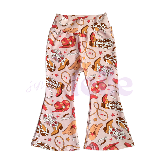 Pink Boots - Kids Flare Pants